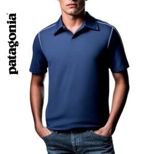 XS Patagonia Men's Blue Polo Shirt